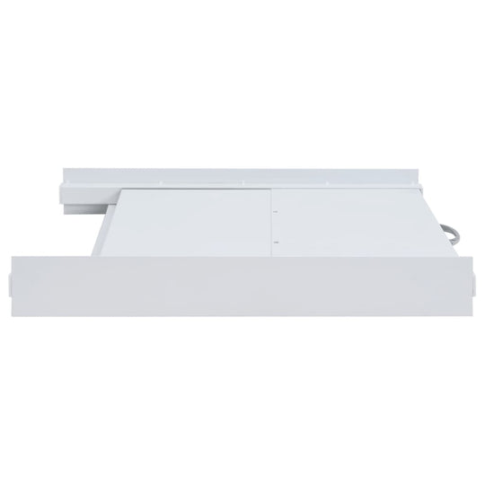 Washing machine stacking kit with pull-out shelf for space-saving household storage.