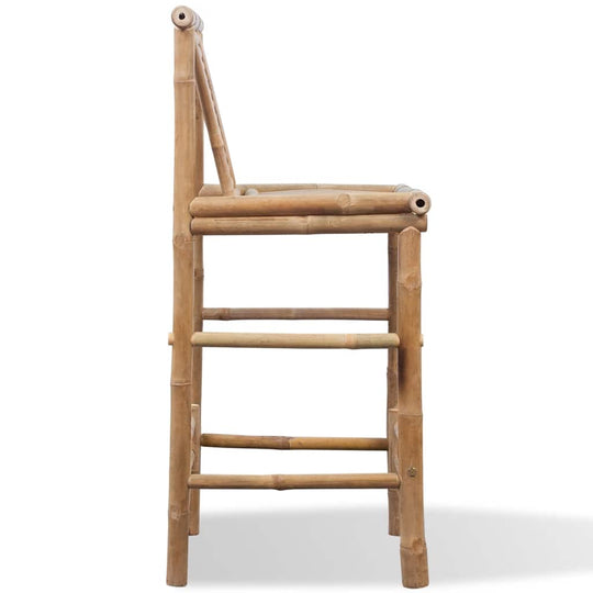 Bar Stools 2 pcs Bamboo - Elegant bamboo bar stool showcasing sturdy construction and tropical design.