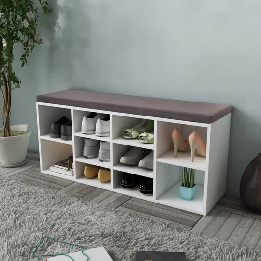 Shoe Storage Bench 10 Compartments , Furniture -> Benches -> Storage & Entryway Benches , Benches -,Durable,eligant,Furniture -,Home & Garden -,Modern Design,new-305021,Storage & Entryway Benches,Wooden Furniture