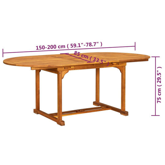 7 Piece Outdoor Dining Set Solid Acacia Wood , Furniture -> Outdoor Furniture -> Outdoor Furniture Sets , Chairs -,Decor -,Durable,eligant,Furniture -,Home & Garden -,Home Decor,Modern Design,new-305021,Outdoor Furniture -,Outdoor Furniture Sets,Outdoor S