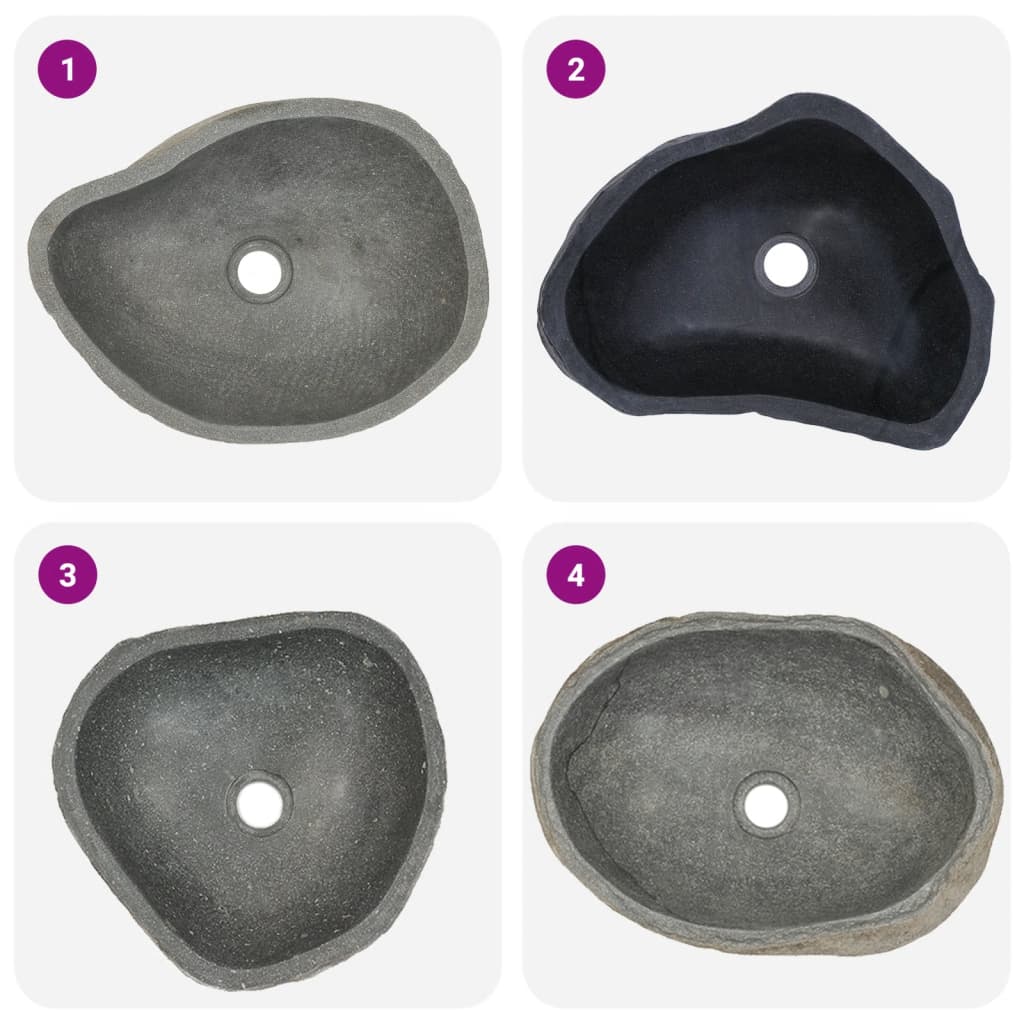 Basin River Stone Oval (37-46)x(29-36) cm