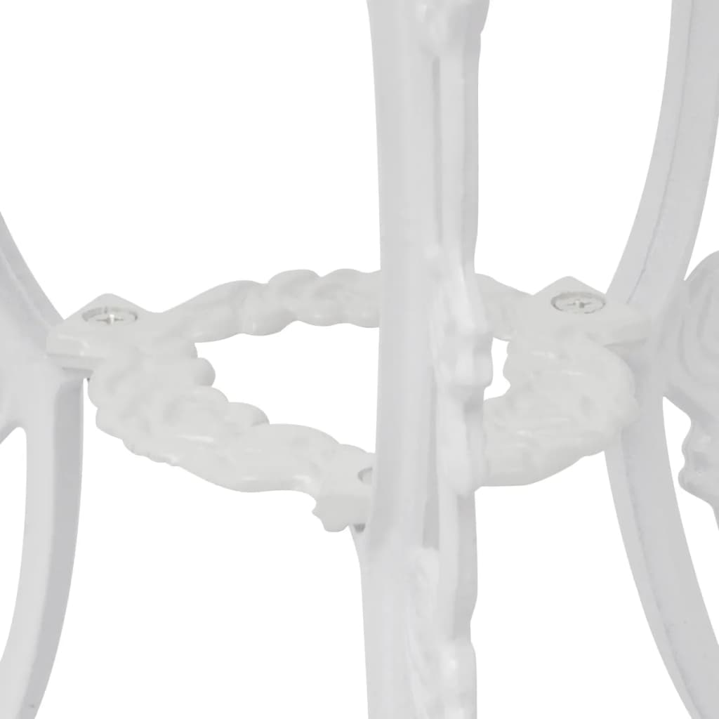 Detailed view of the decorative pattern on the 3 Piece Bistro Set Cast Aluminium, showcasing its elegant design.
