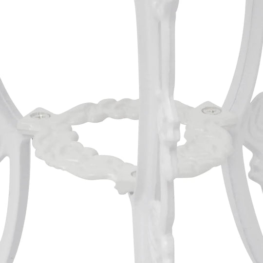 Detailed view of the decorative pattern on the 3 Piece Bistro Set Cast Aluminium, showcasing its elegant design.