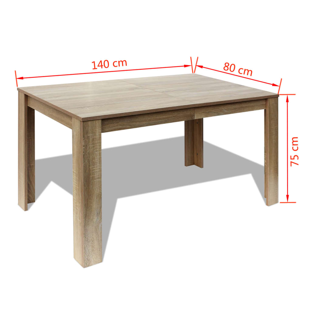 Dining Table 140x80x75 cm Oak , Furniture -> Tables -> Kitchen & Dining Room Tables , Durable,eligant,Furniture -,Home & Garden -,Kitchen & Dining Room Tables,Modern Design,new-305021,Tables -,Wooden Furniture