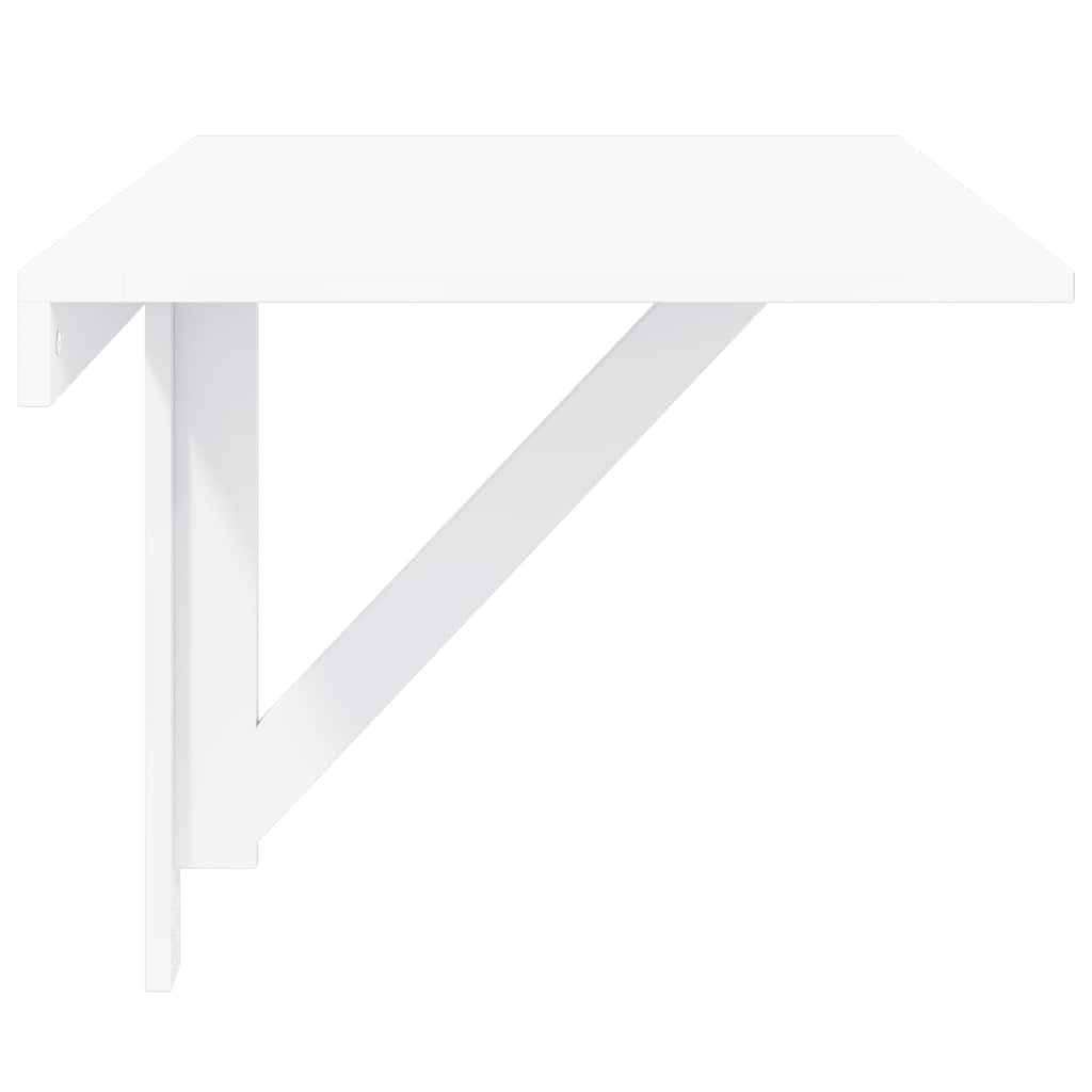 Folding Wall Table 100×60 cm – Space-Saving Table for UAE & Dubai Homes, foldable wall-mounted design, durable triangular frame, white finish.