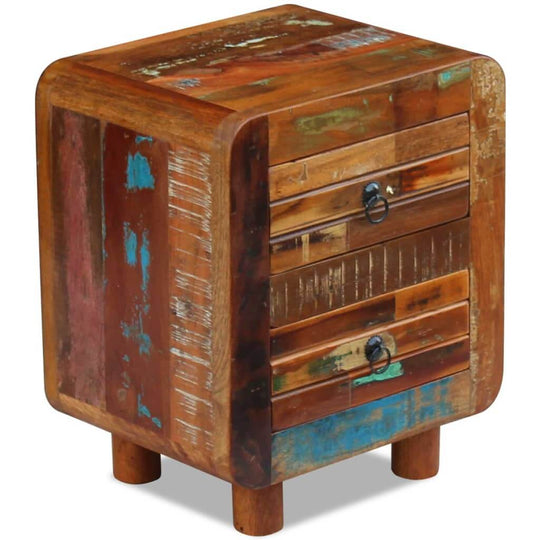 Night Cabinet Solid Reclaimed Wood 43x33x51 cm , Furniture -> Tables -> Bedside Tables