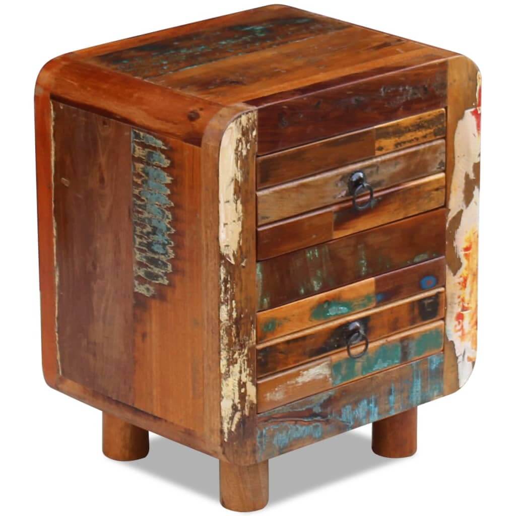 Night Cabinet Solid Reclaimed Wood 43x33x51 cm , Furniture -> Tables -> Bedside Tables