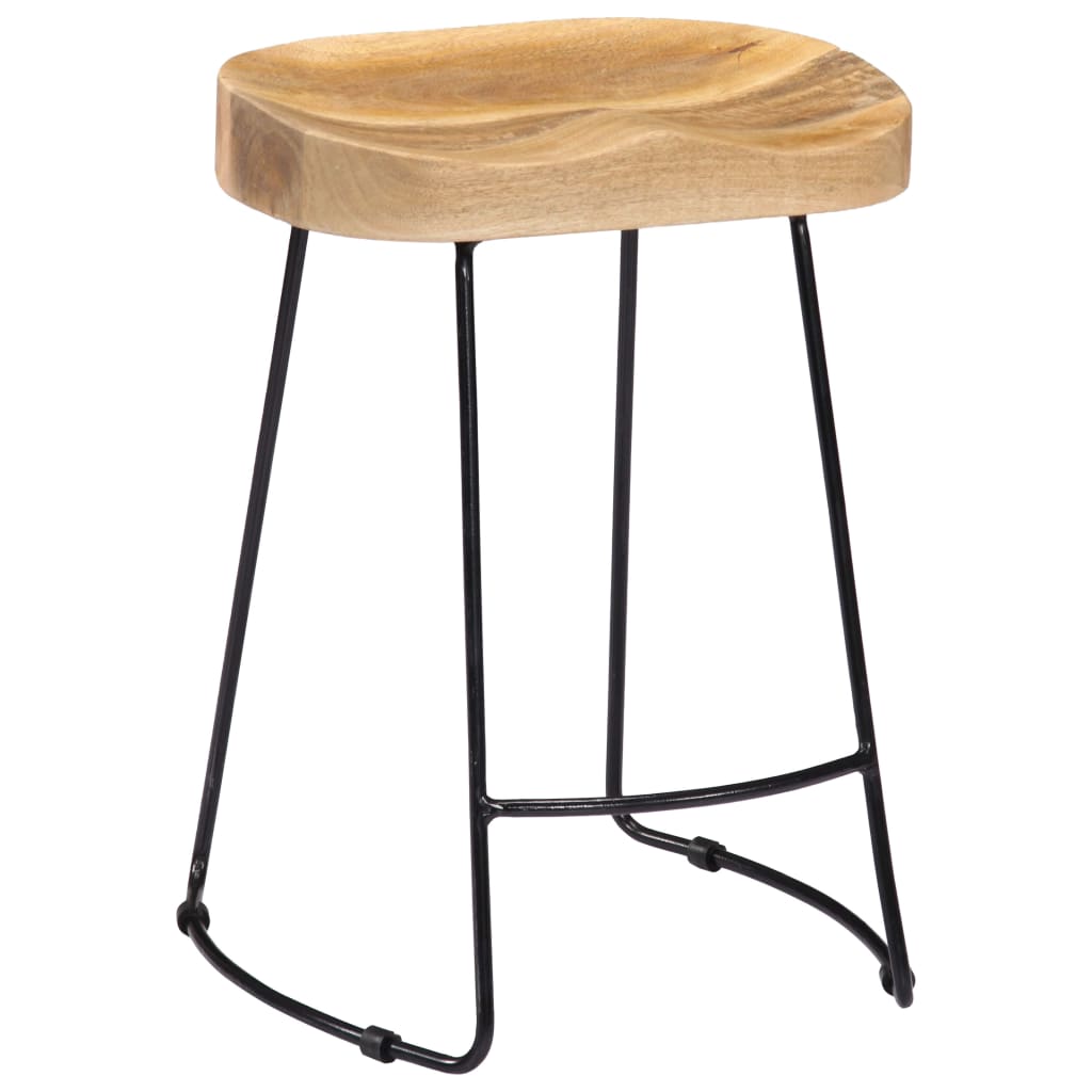 Gavin Bar Stools 2 pcs Solid Mango Wood , Furniture -> Chairs -> Table & Bar Stools