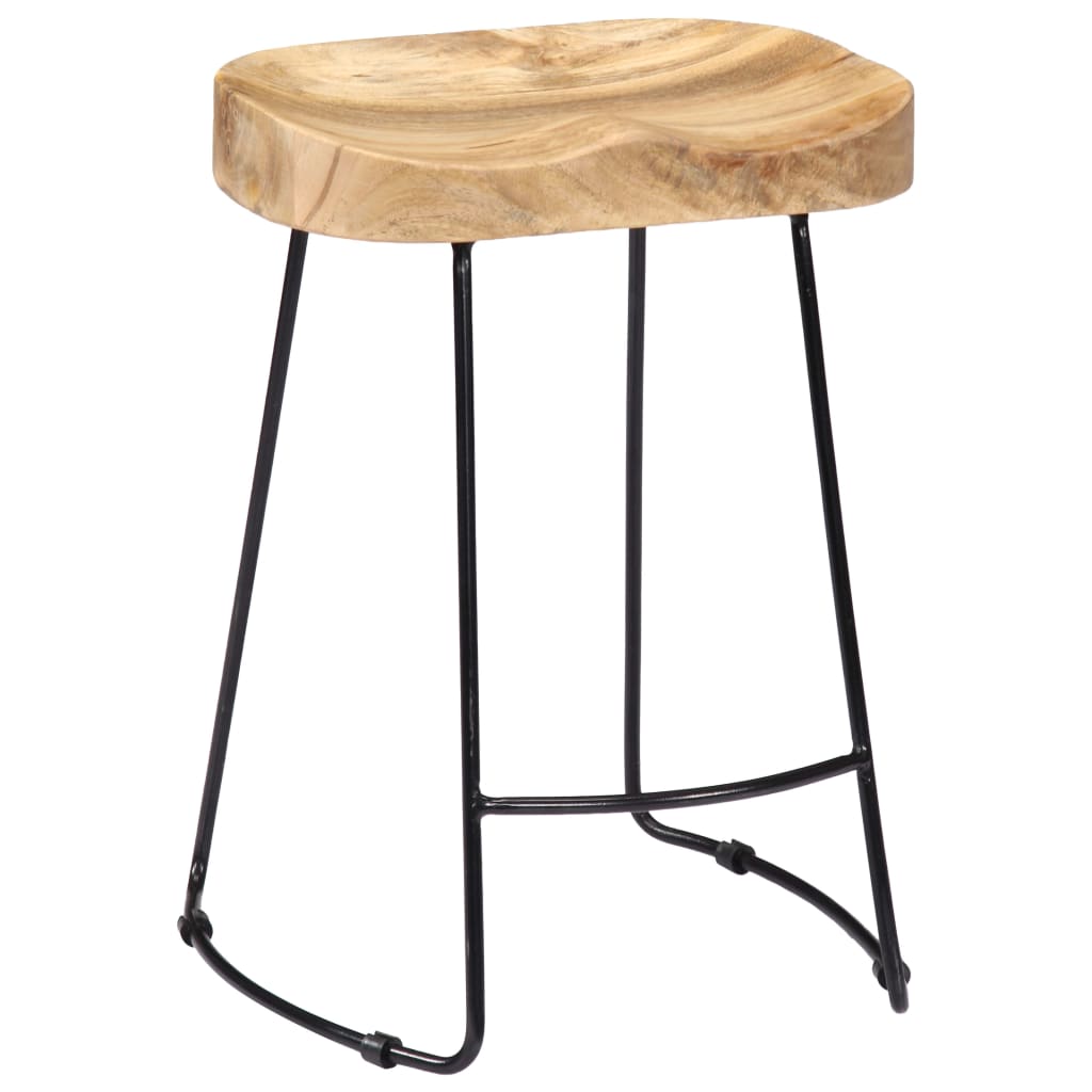 Gavin Bar Stools 2 pcs Solid Mango Wood , Furniture -> Chairs -> Table & Bar Stools