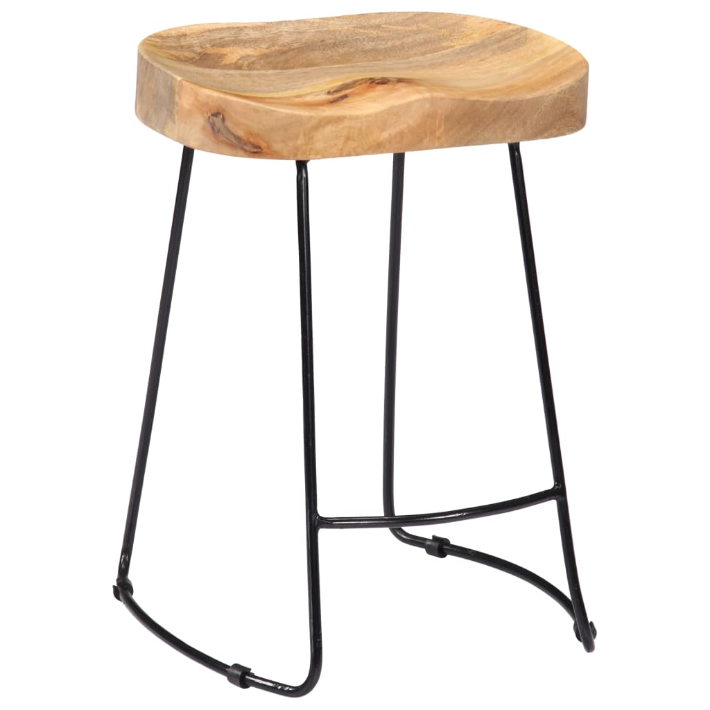 Gavin Bar Stools 2 pcs Solid Mango Wood , Furniture -> Chairs -> Table & Bar Stools