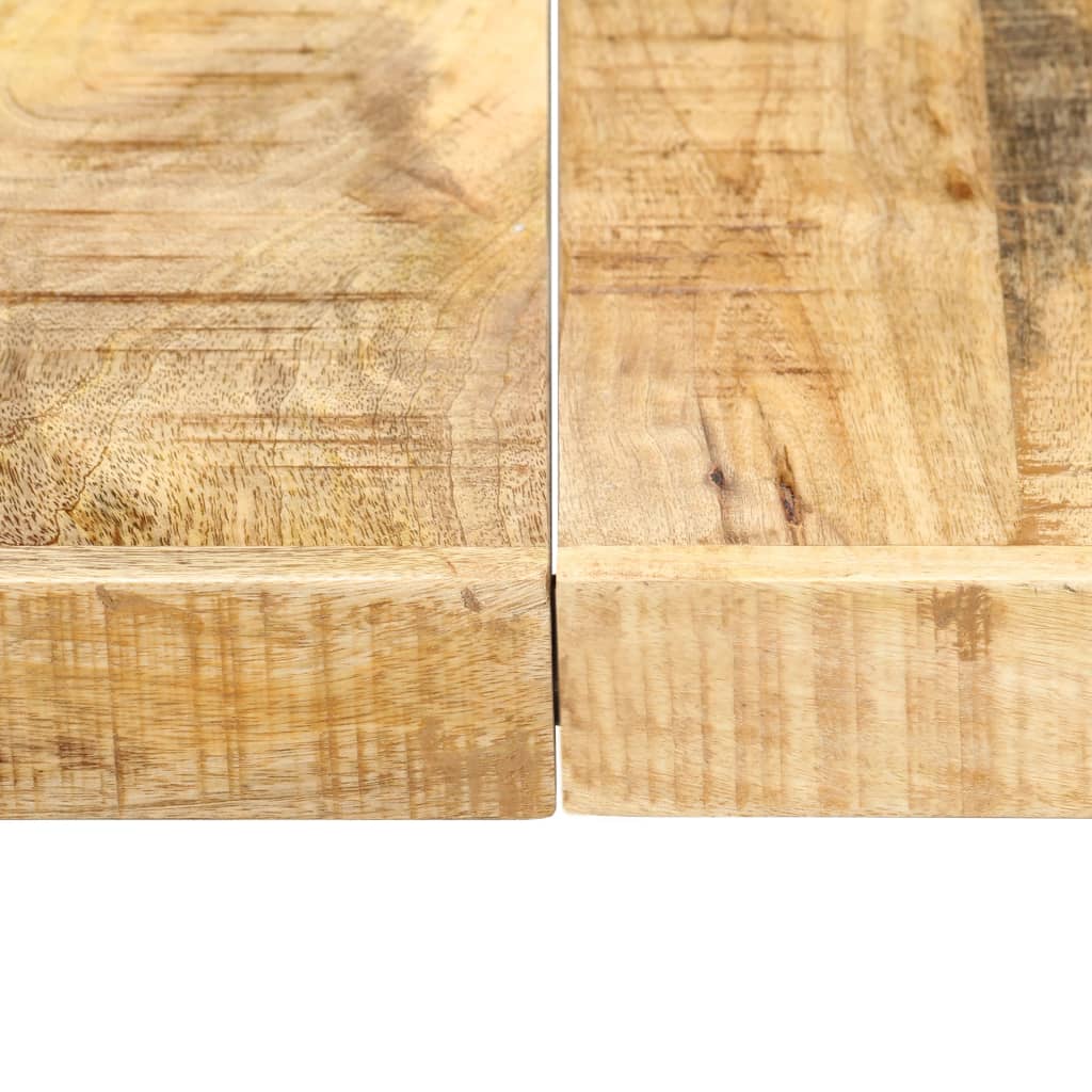 Close-up of the surface of Dining Table 160x80x75 cm Solid Mango Wood highlighting the natural grain and texture.