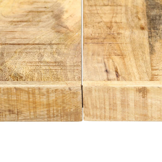 Close-up of the surface of Dining Table 160x80x75 cm Solid Mango Wood highlighting the natural grain and texture.