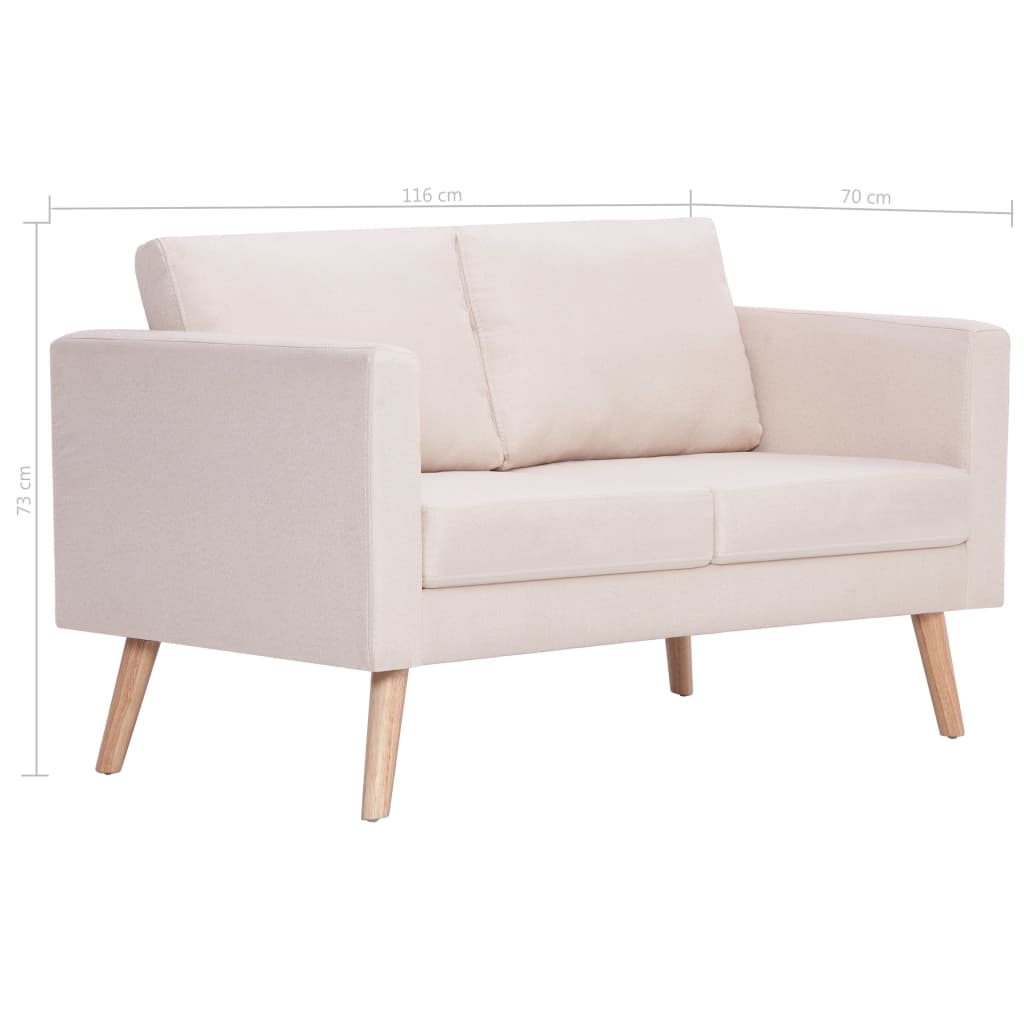 2-Seater Sofa Fabric , Furniture -> Sofas , Comfortable,cream,eligant,fabric,Furniture -,Home & Garden -,Home Decor,Modern Design,new-305021,Sofas