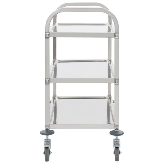 Kitchen Trolley 3-Tier 95x45x83.5 cm Stainless Steel