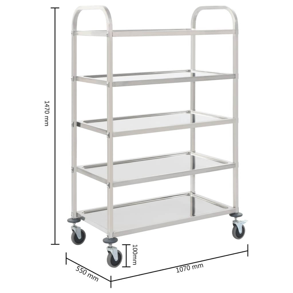 5-Tier Kitchen Trolley