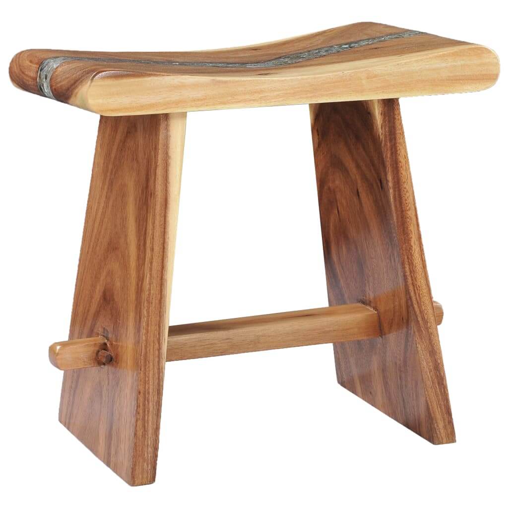 Solid suar wood stool, perfect for outdoor living space or as versatile home furniture for all areas.