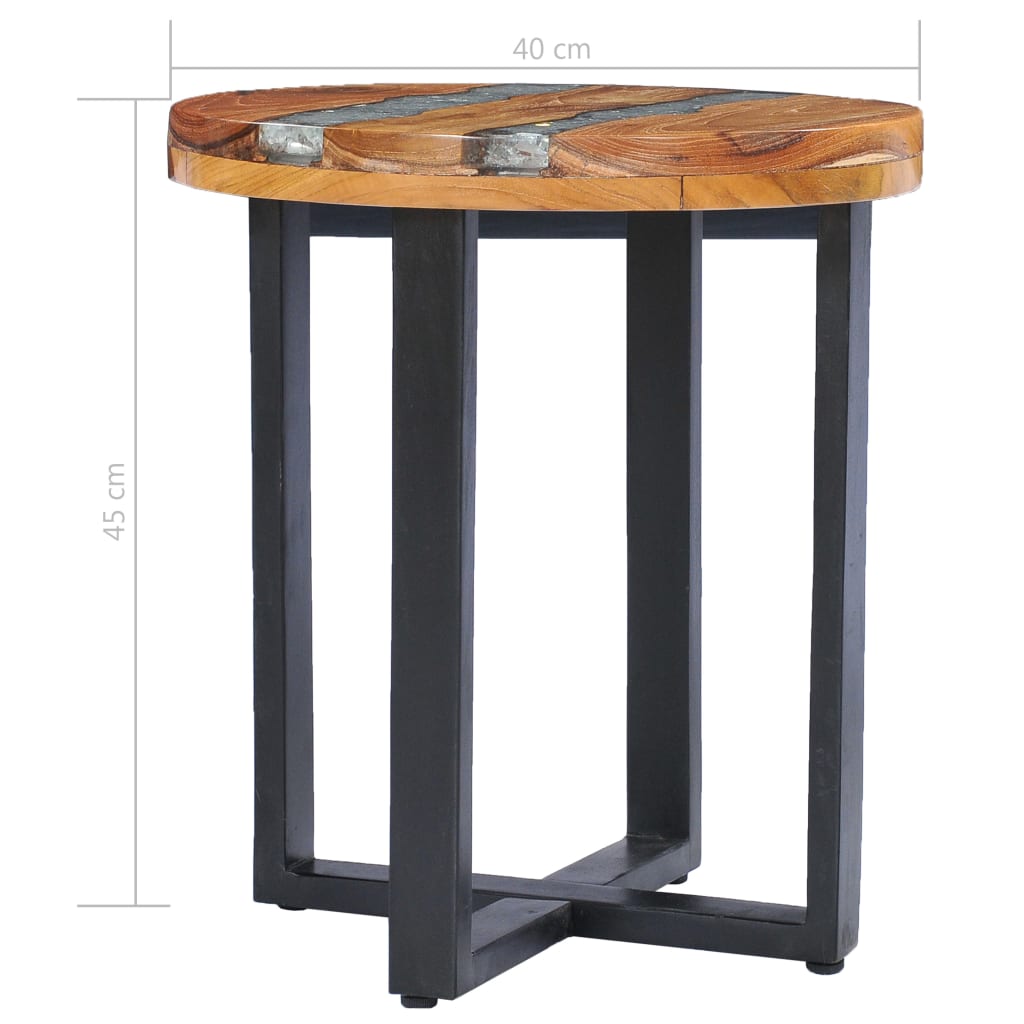 Coffee Table 40x45 cm Solid Teak Wood and Polyresin , Furniture -> Tables -> Accent Tables -> Coffee Tables , Accent Tables -,Coffee Tables,Durable,eligant,Furniture -,Home & Garden -,Modern Design,new-305021,Tables -,Wooden Furniture