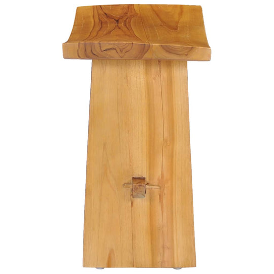 Solid teak wood stool featuring a unique design, perfect for multi-purpose use in any home decor setting.