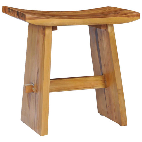 Solid teak wood stool, perfect for outdoor and indoor use, enhancing your home and garden furniture collection.