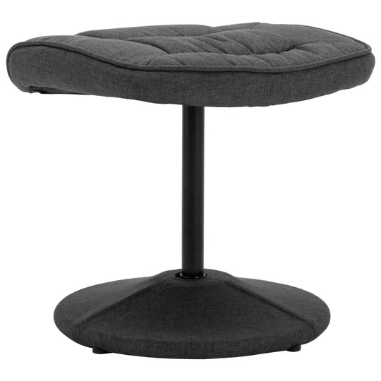 Dark grey fabric footrest with a sleek design, perfect for adding comfort to your furniture set. Ideal for relaxing moments.