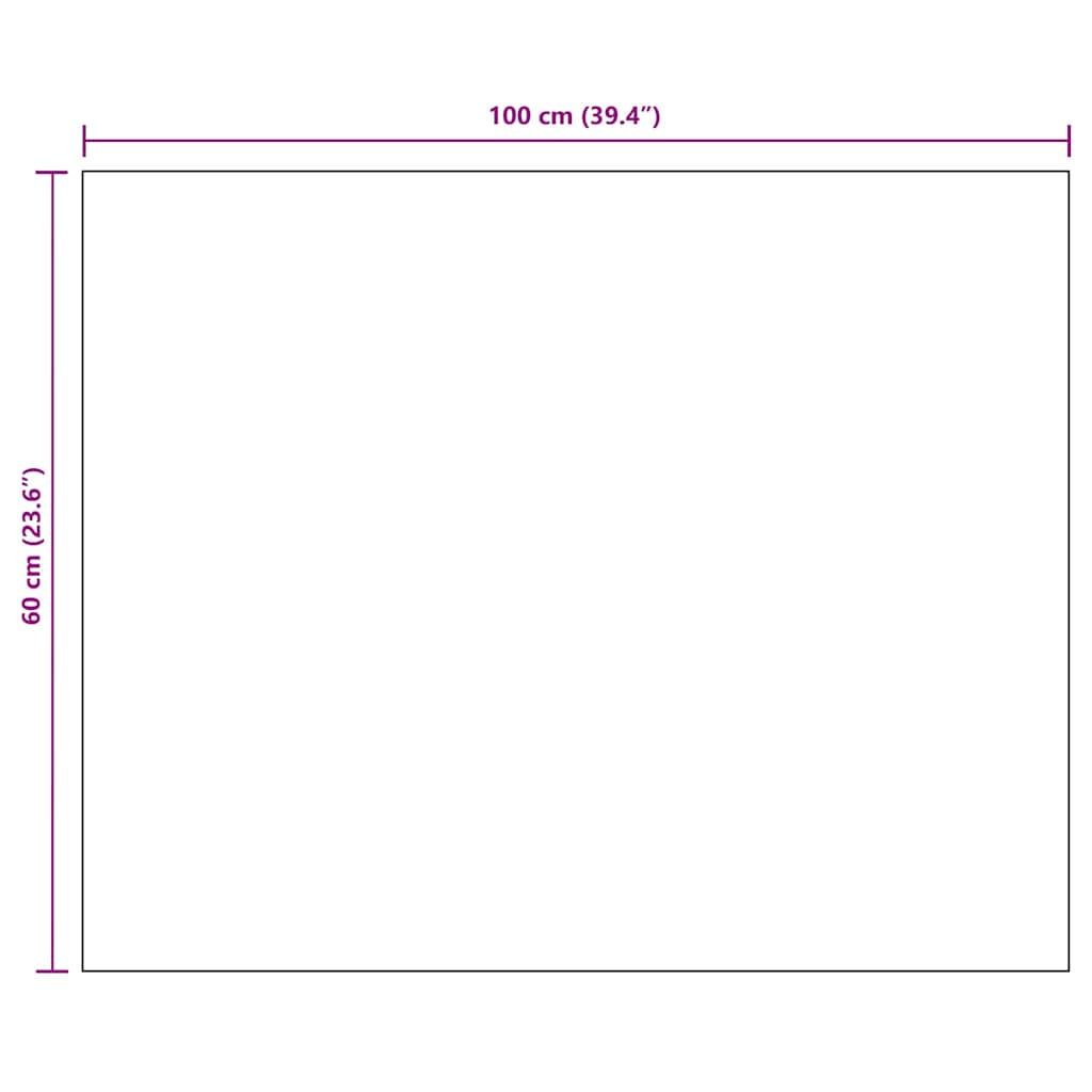 Dimensions of a frameless rectangular mirror 100x60 cm for elegant home decor and enhanced space.