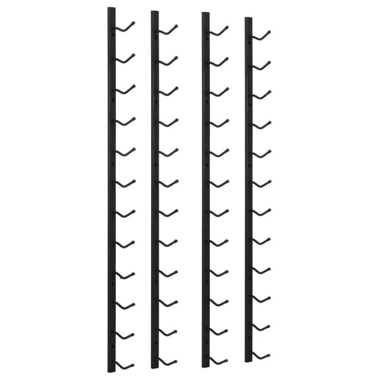 Wall Mounted Wine Racks for 12 Bottles 2 pcs Iron, stylish iron design for wine storage and decor.