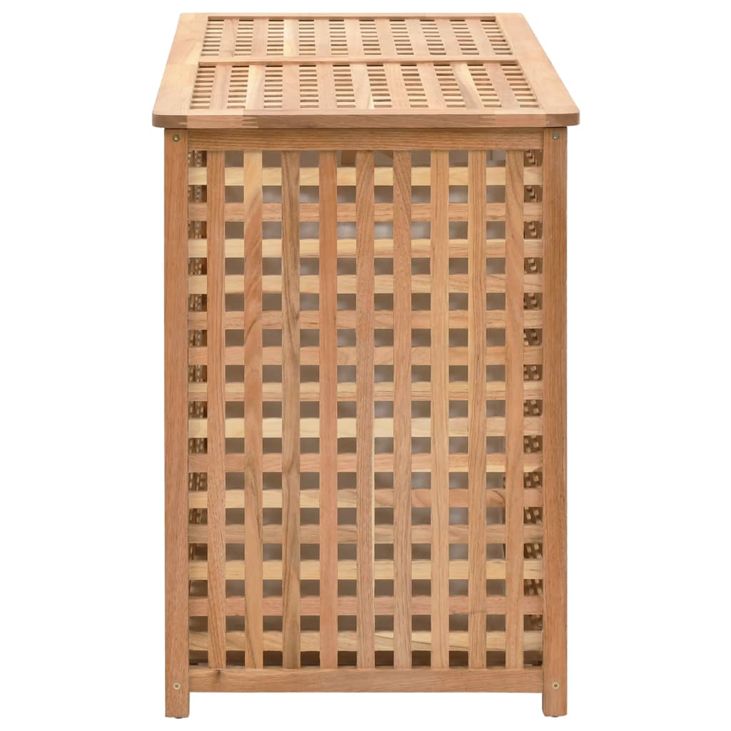Wooden laundry bin with lattice design, perfect for stylish bathroom or bedroom storage, measuring 87.5x46x67 cm.