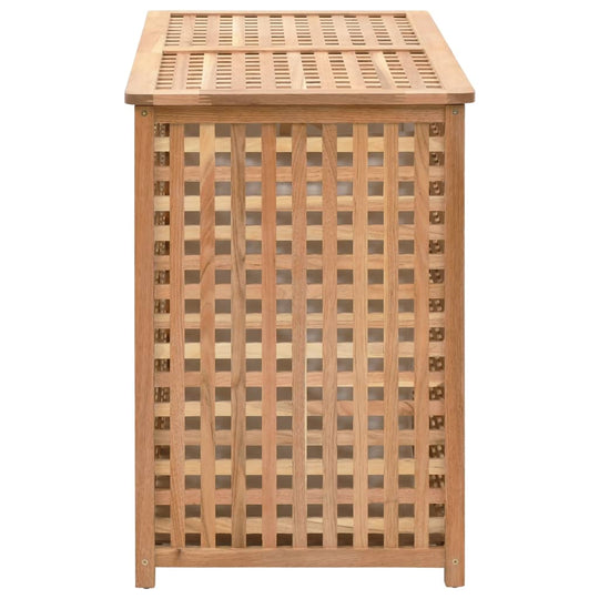 Wooden laundry bin with lattice design, perfect for stylish bathroom or bedroom storage, measuring 87.5x46x67 cm.