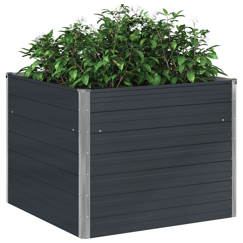 Raised Garden Bed  100x100x77 cm Galvanised Steel