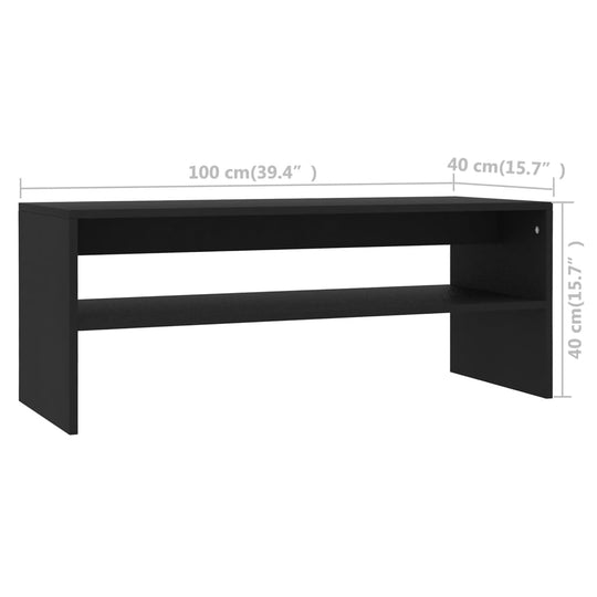 Coffee Table Black 100x40x40 cm Engineered Wood