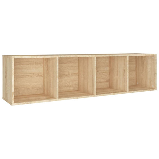 Book cabinet in Sonoma oak with 4 compartments for organized storage, ideal for furniture and outdoor decor.