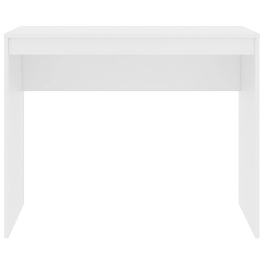 Modern white desk 90x40x72 cm made of engineered wood, suitable for study or small spaces, easy to clean.