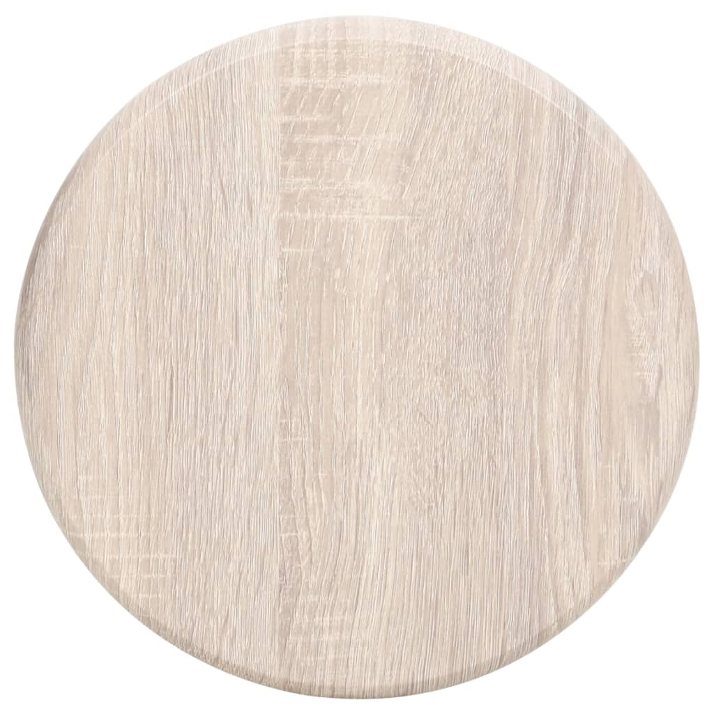 Round wooden surface in light finish, ideal for tabletop use or decor.