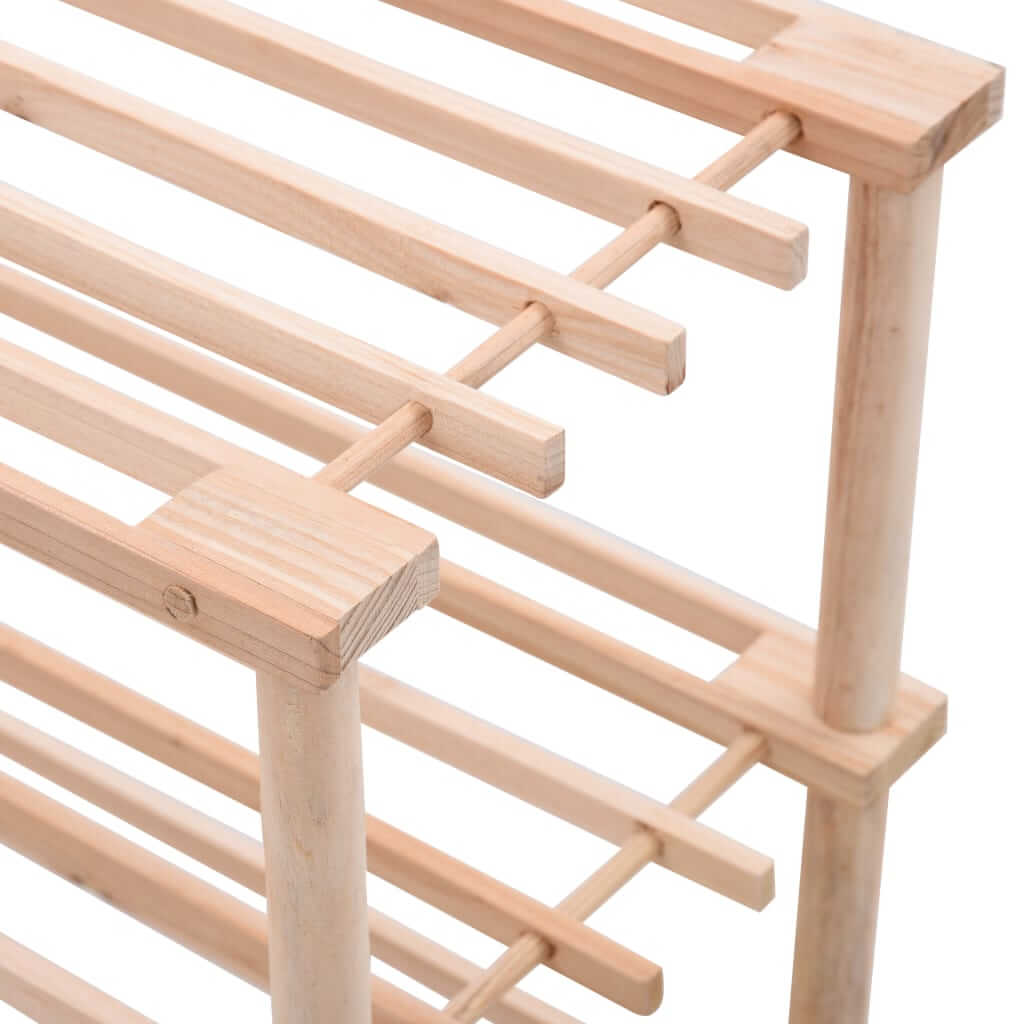 4-Tier Shoe Rack Solid Fir Wood , Home & Garden -> Household Supplies -> Storage & Organisation -> Clothing & Wardrobe Storage -> Shoe Racks & Organisers