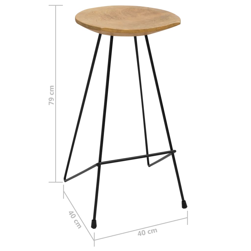 Bar Stools 2 pcs Solid Teak Wood , Furniture -> Chairs -> Table & Bar Stools , Chairs -,Durable,eligant,Furniture -,Home & Garden -,Modern Design,new-305021,Table & Bar Stools