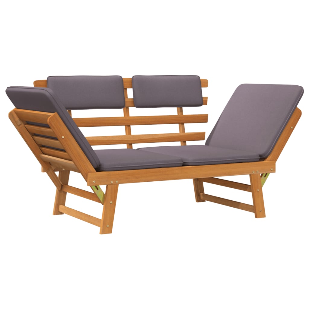 2-in-1 Garden Daybed with Cushion 190 cm Solid Acacia Wood , Furniture -> Outdoor Furniture -> Outdoor Seating -> Outdoor Benches , Decor -,Durable,eligant,Furniture -,Home & Garden -,Home Decor,Modern Design,new-305021,Outdoor Benches,Outdoor Furniture -