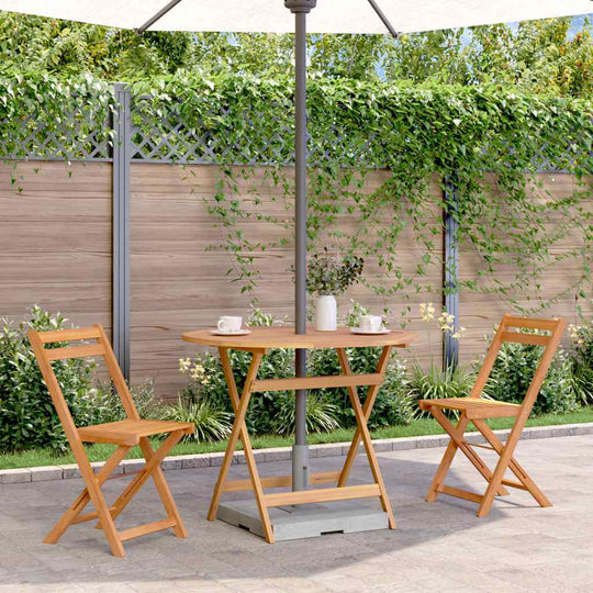 VidaXL Folding Garden Table 90x75 cm Solid Acacia Wood