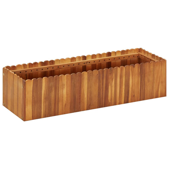 Wooden garden raised bed made of solid acacia wood, perfect for outdoor furniture and DIY gardening projects.