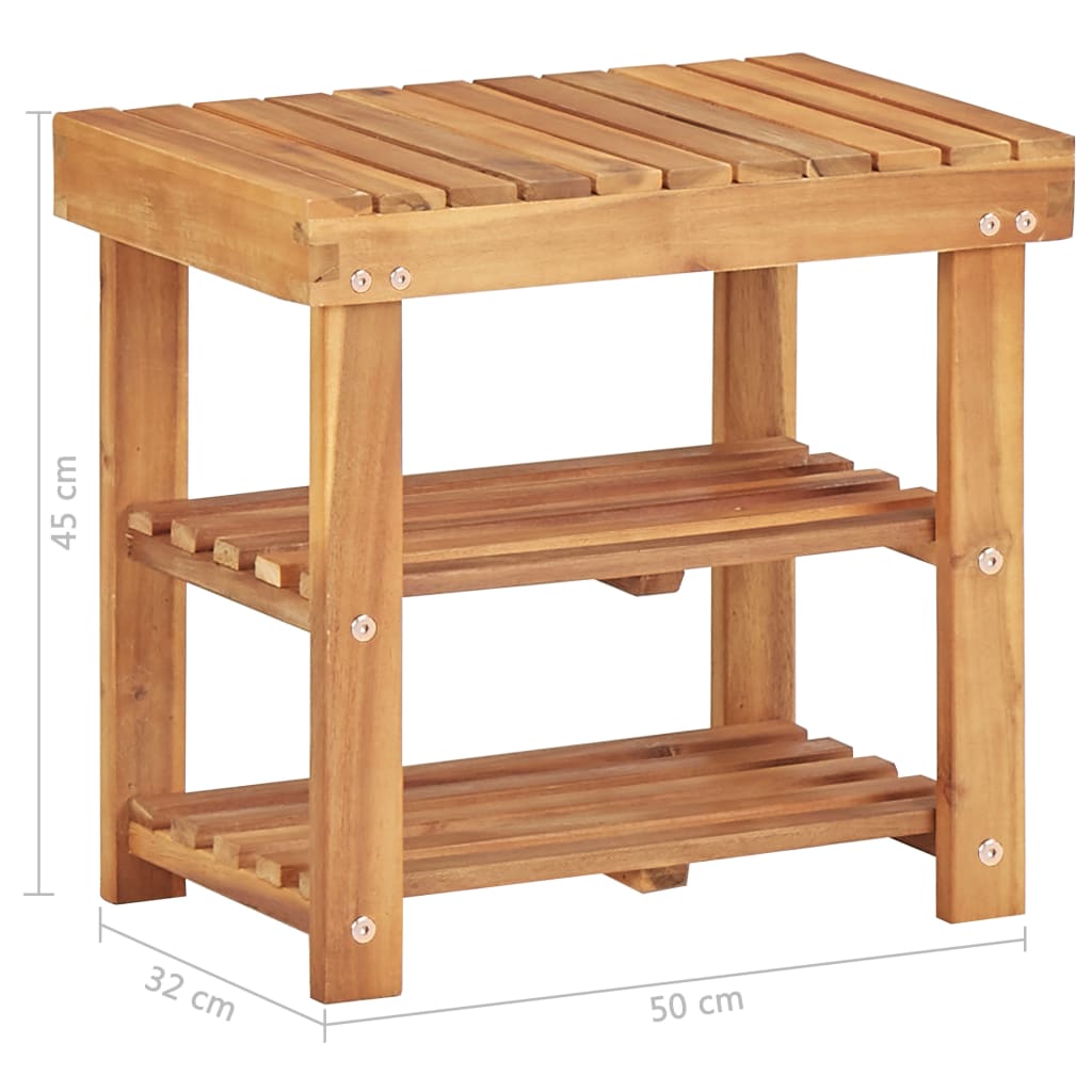 Shoe Rack 50x32x45 cm Solid Acacia Wood , Home & Garden -> Household Supplies -> Storage & Organisation -> Clothing & Wardrobe Storage -> Shoe Racks & Organisers