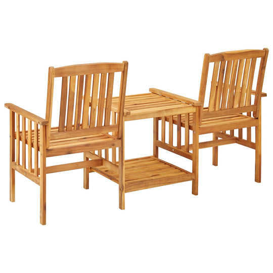 Garden Chairs with Tea Table 159x61x92 cm Solid Acacia Wood , Furniture -> Outdoor Furniture -> Outdoor Furniture Sets , Chairs -,Durable,eligant,Furniture -,Home & Garden -,Modern Design,new-305021,Outdoor Furniture -,Outdoor Furniture Sets,Tables -,Wood