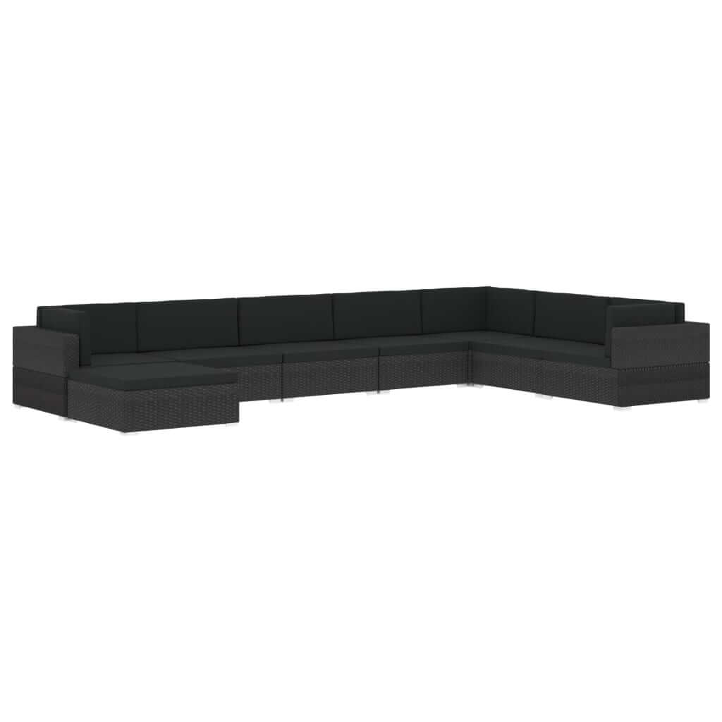 Sectional Middle Seat  pc with Cushions Poly Rattan