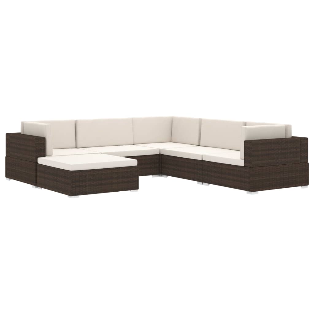 Sectional Middle Seat  pc with Cushions Poly Rattan
