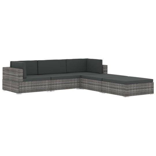 Sectional Middle Seat  pc with Cushions Poly Rattan