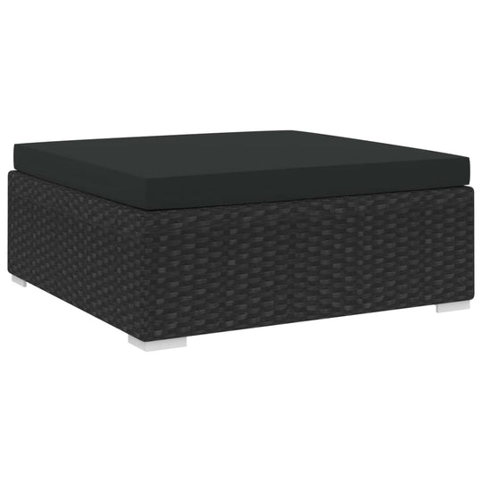 Sectional Footrest  pc with Cushion Poly Rattan