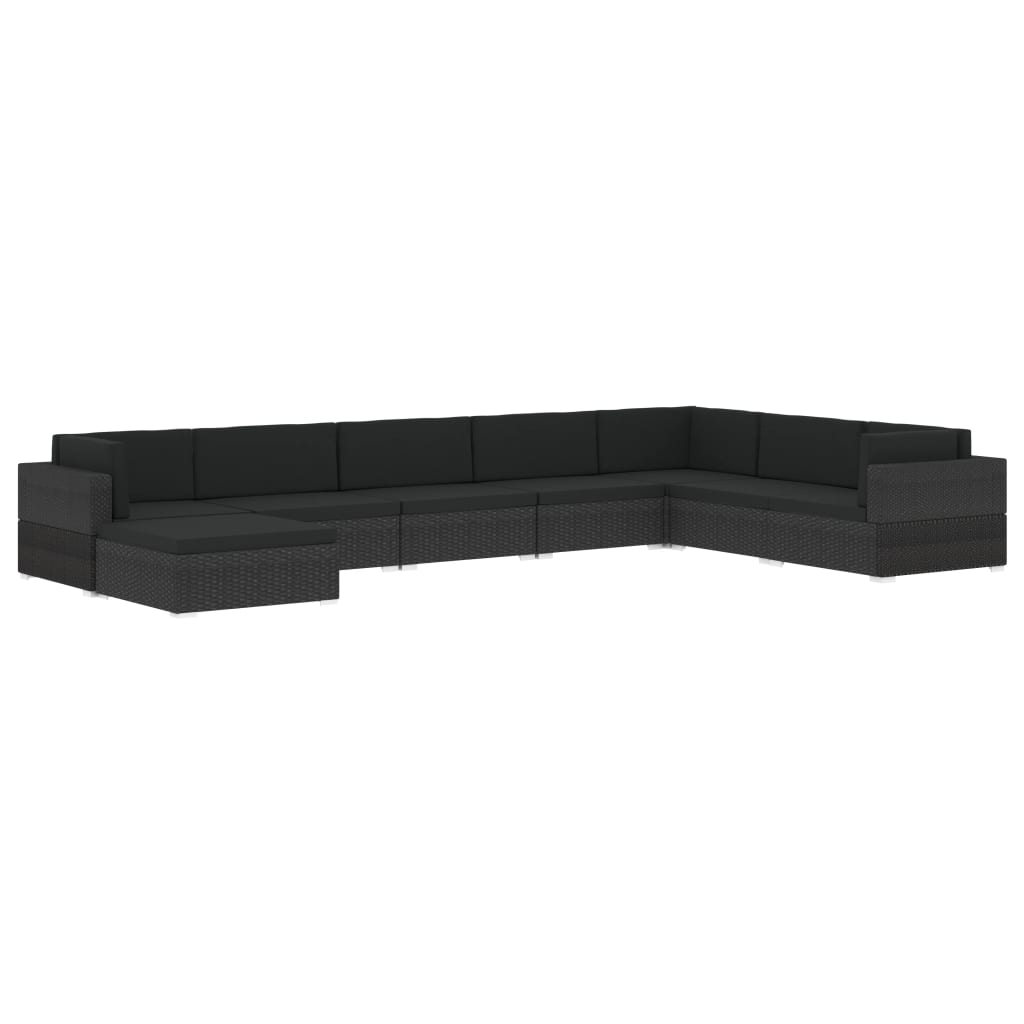 Sectional Footrest  pc with Cushion Poly Rattan