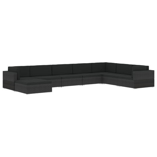 Sectional Footrest  pc with Cushion Poly Rattan