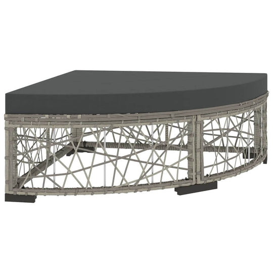 6 Piece Garden Lounge Set with Cushions Poly Rattan