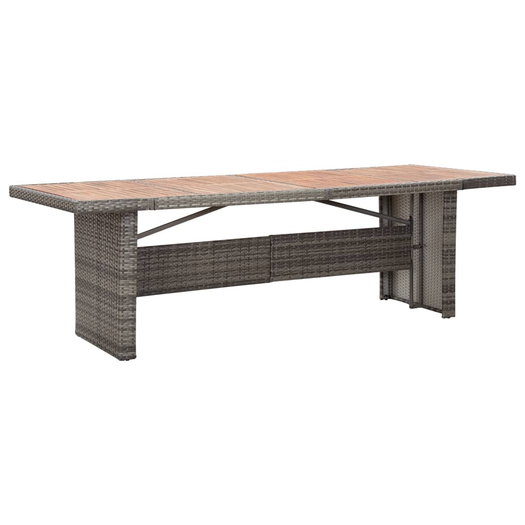 9 Piece Outdoor Dining Set with Cushions Poly Rattan