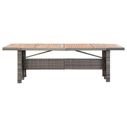 9 Piece Outdoor Dining Set with Cushions Poly Rattan