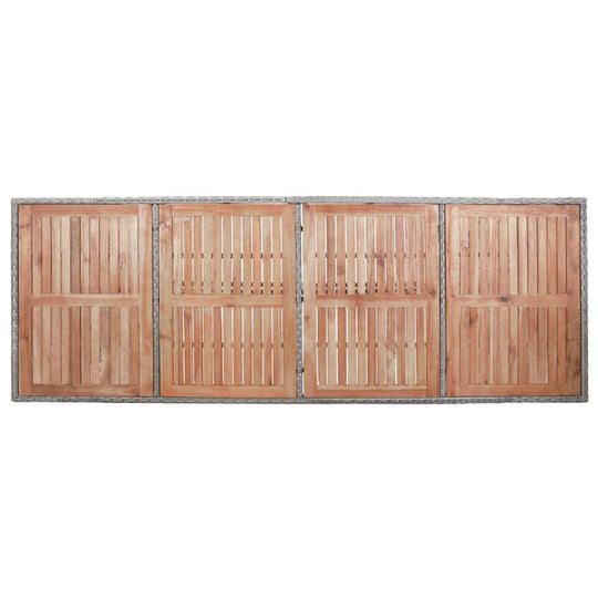 9 Piece Outdoor Dining Set with Cushions Poly Rattan